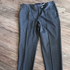 MARKS & SPENCER High Rise Straight Stretch Trousers - US 16/ UK 20 - Grey - NWT